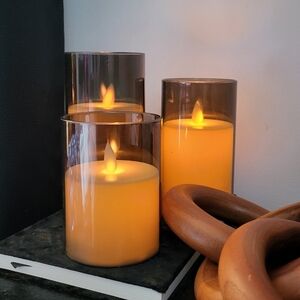 Glowlabo flameless candle set (gray)